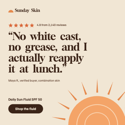 Sunday Skin SPF Meta Ad Set template preview