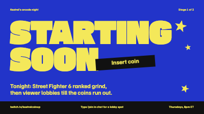 Kestrel Arcade Stream Screens template preview