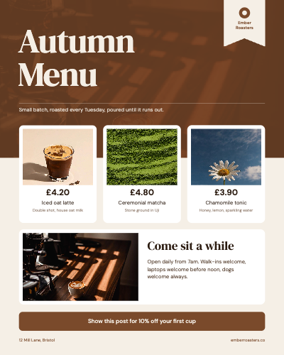 Cafe Menu Catalog template preview