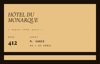 Hotel Keycard template preview