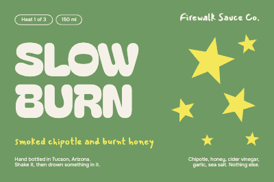 Firewalk Hot Sauce Label Series template preview