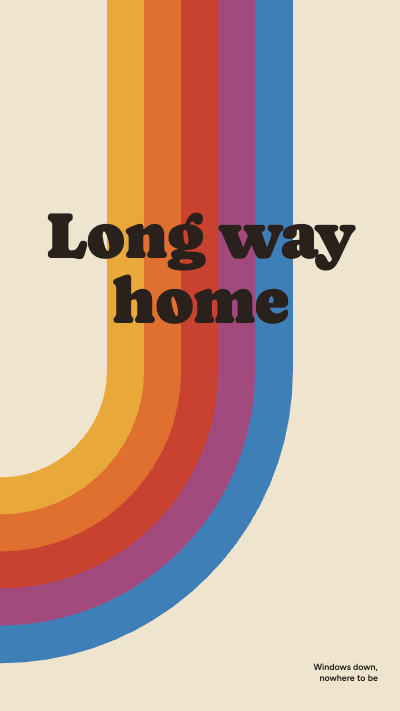 Long Way Home Rainbow Wallpaper template preview