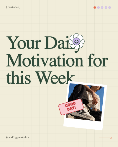 Daily Motivation Grid Post template preview