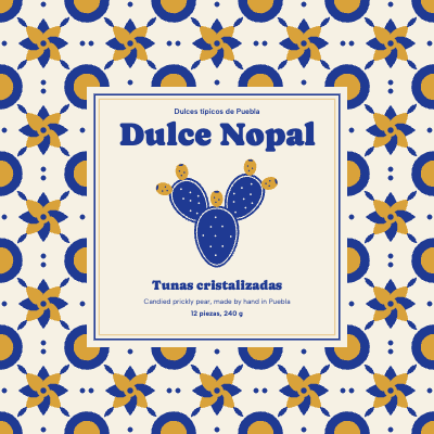 Dulce Nopal Prickly Pear Candy Box template preview