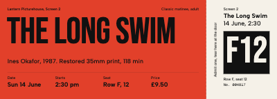 Lantern Picturehouse Film Ticket template preview