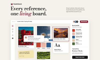 Swatchbook Moodboard Tool Product Hunt Gallery template preview