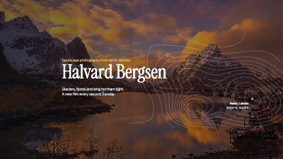 Halvard Bergsen Glacier Photographer Channel Art template preview