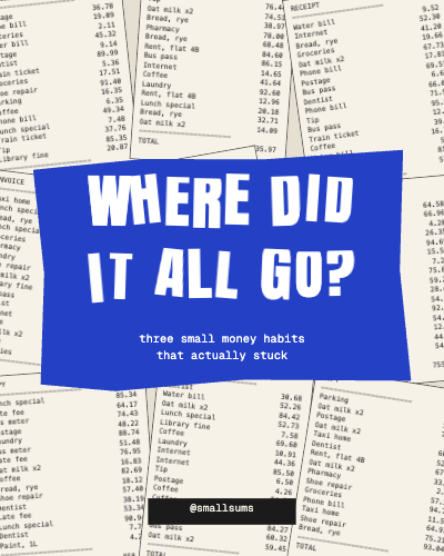 Where Did It Go Receipt Collage Post template preview