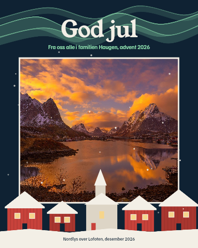 Nordlys Advent Family Photo Frame template preview