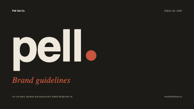 Pell Brand Guidelines Deck template preview
