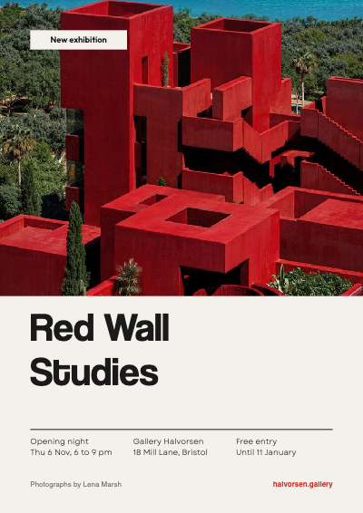 Red Wall Studies Exhibition Poster template preview