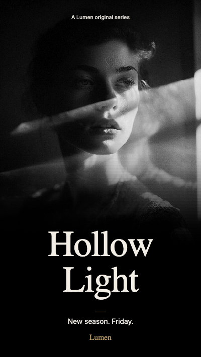 Hollow Light Series Launch Digital Ad template preview