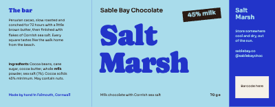 Sable Bay Chocolate Bar Wrappers template preview