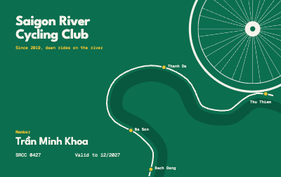 Saigon River Cycling Club Member Card template preview