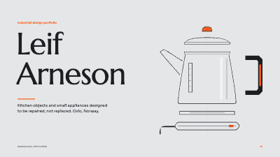 Leif Arneson Industrial Design Portfolio template preview