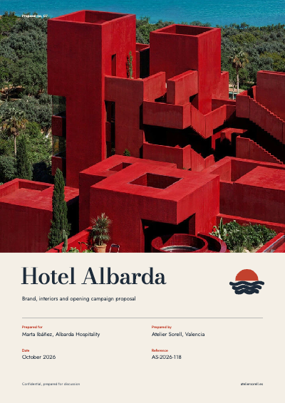 Hotel Albarda Proposal Cover template preview