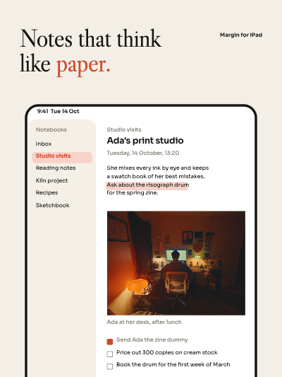 Margin iPad Notes App Screenshots template preview