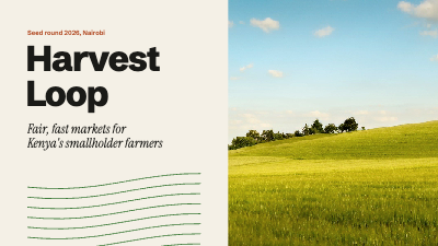Harvest Loop Agritech Seed Deck template preview