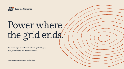 Sundune Microgrids Series A Deck template preview