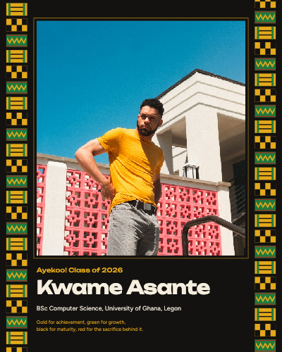 Kente Stole Graduation Photo Frame template preview